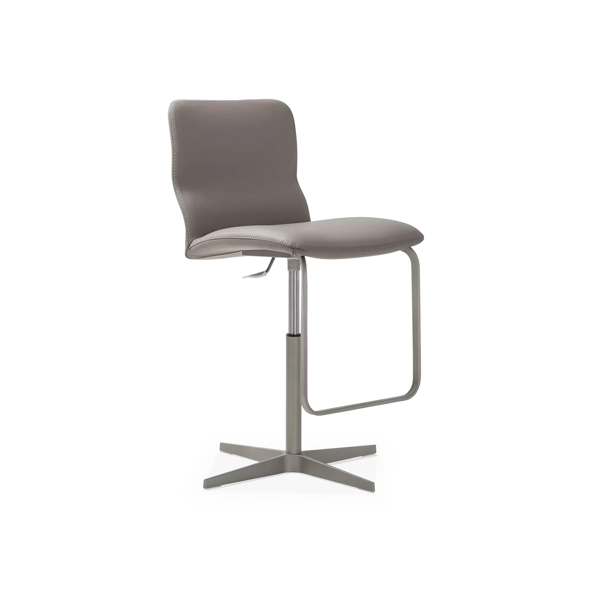 Vito - Adjustable Leather Stool by Cattelan Italia