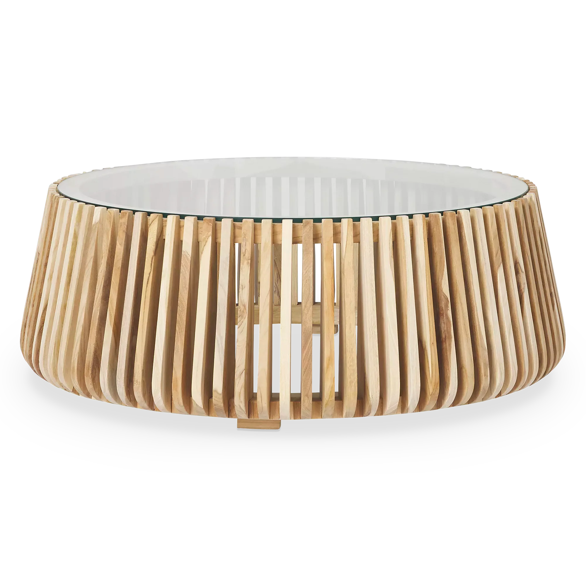Alder - Teak and Glass Coffee Table