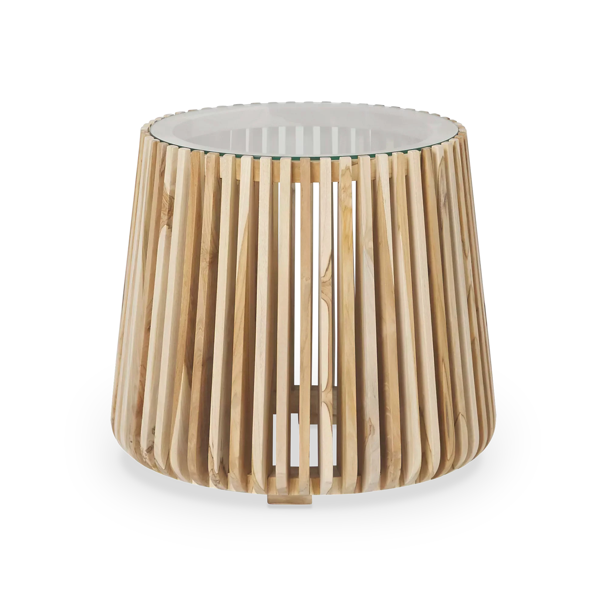 Alder - Teak and Glass Side Table