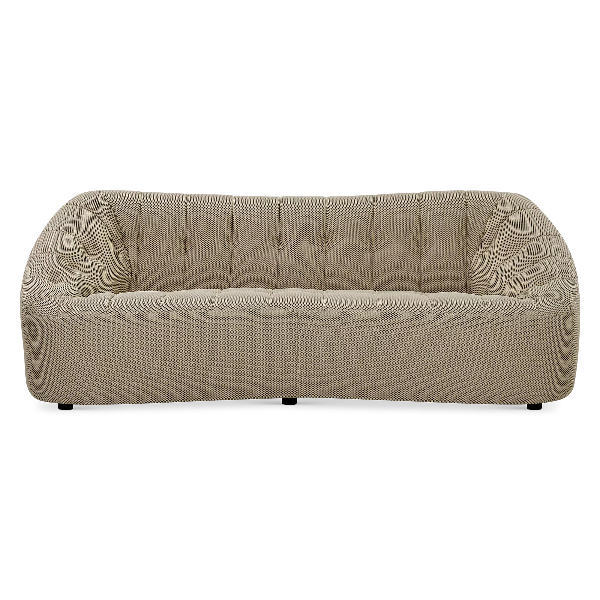 Armonia - Channel Tufted Fabric Sofa by Miki Ferrari