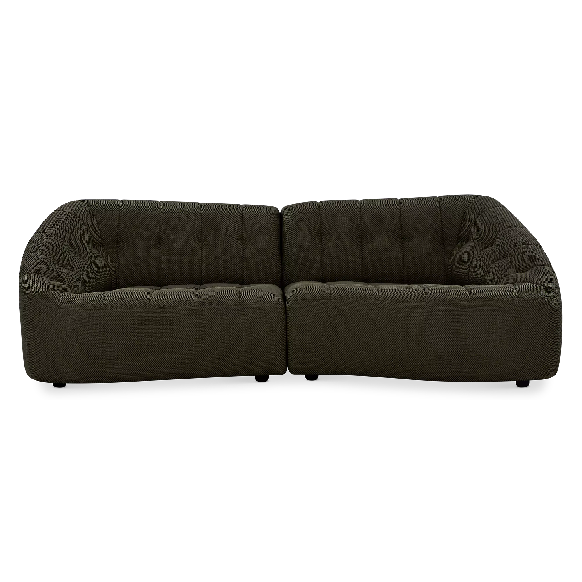 Armonia - Channel Tufted Fabric Sofa by Miki Ferrari