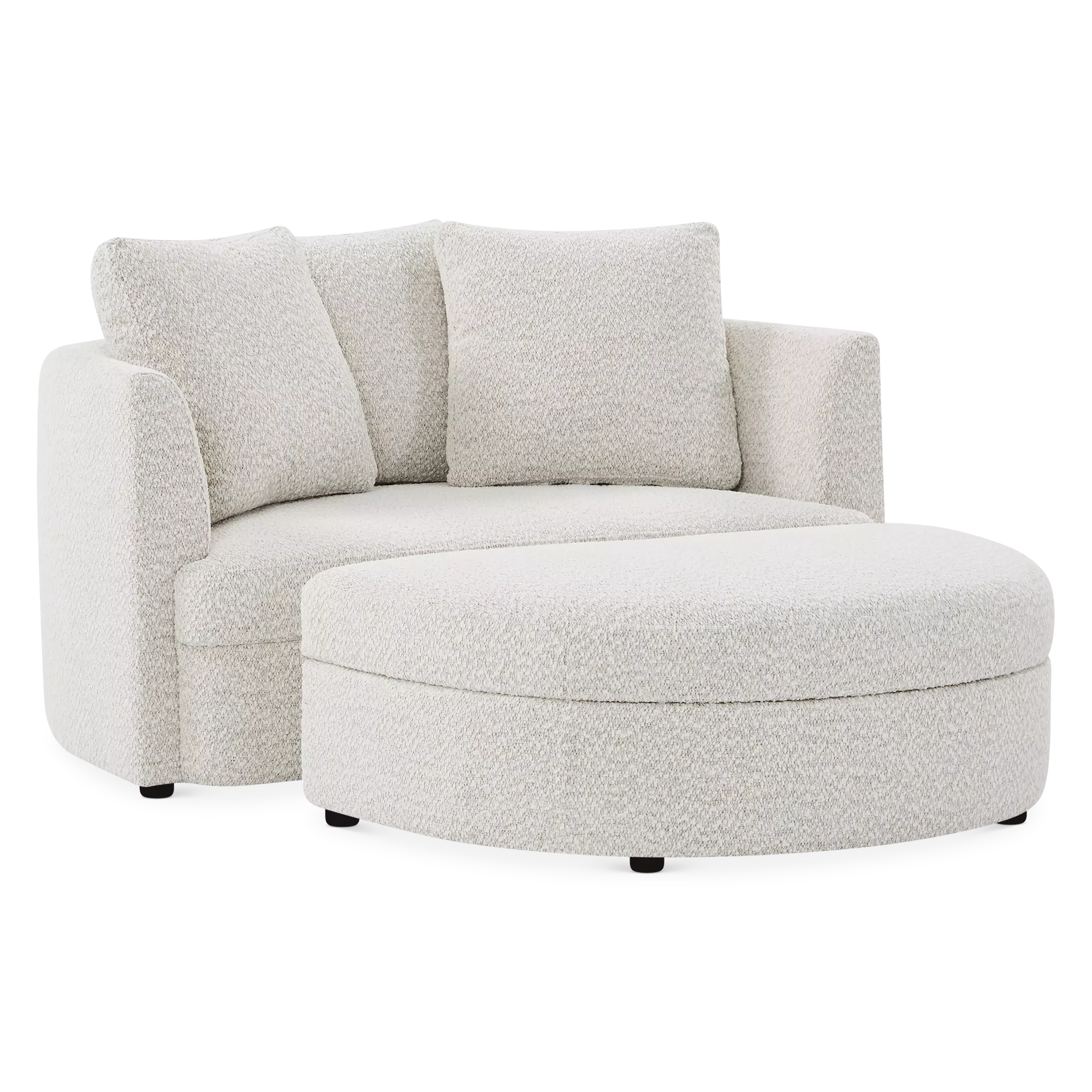 Azalea - Armchair with Pouf