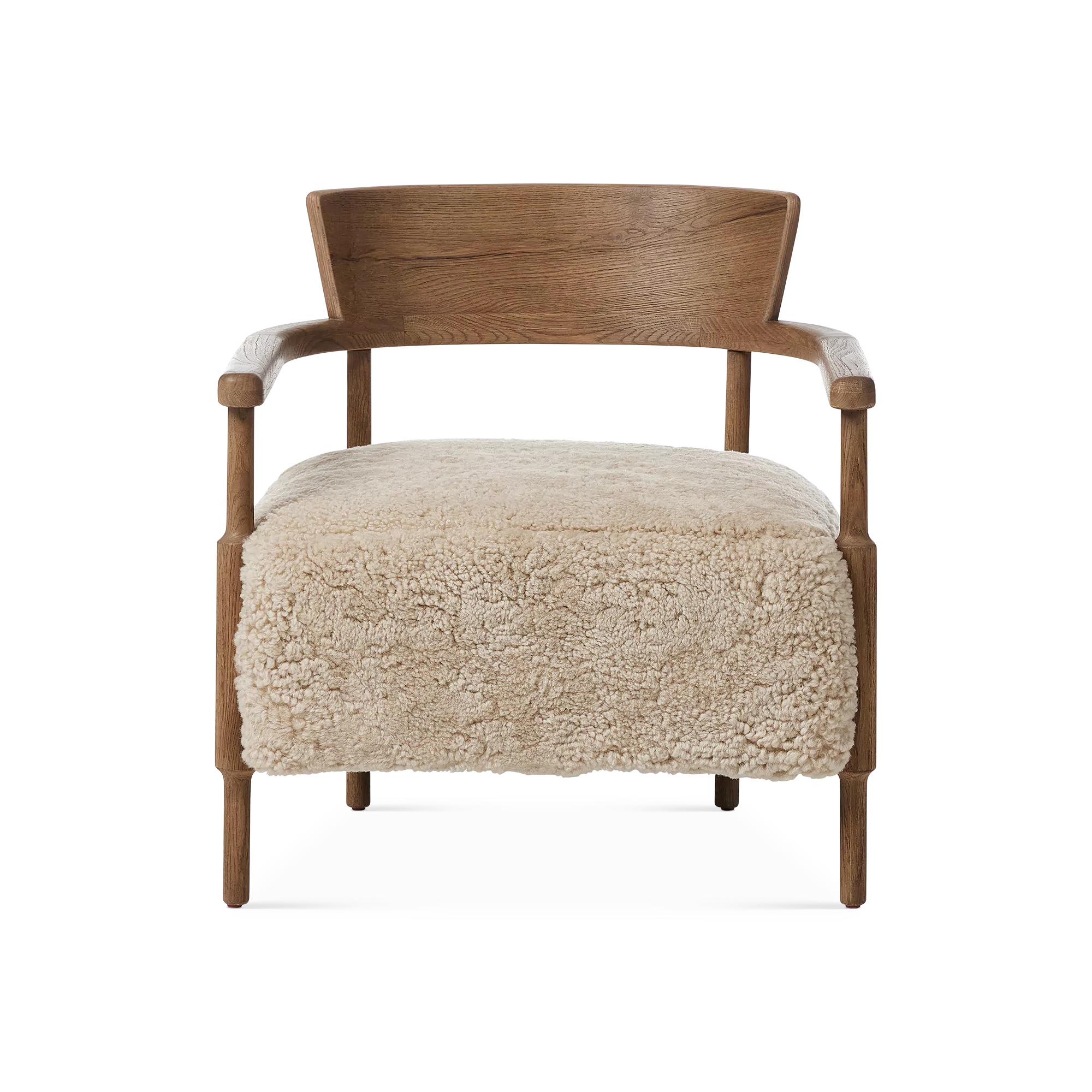 Bennett - Solid Oak and Shearling Armchair by Four Hands