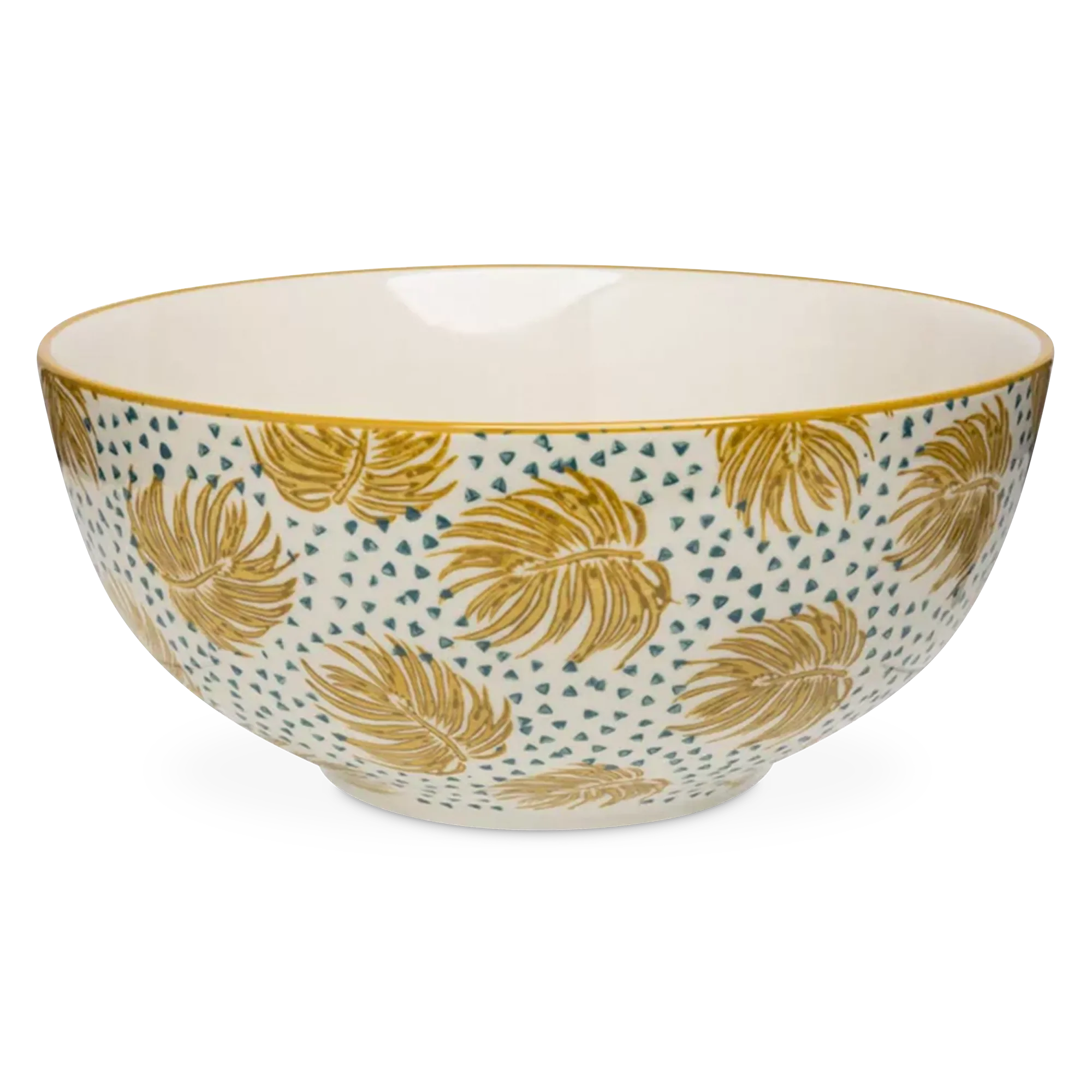 Boho Chic - salad bowl with stamped pattern - Image 2
