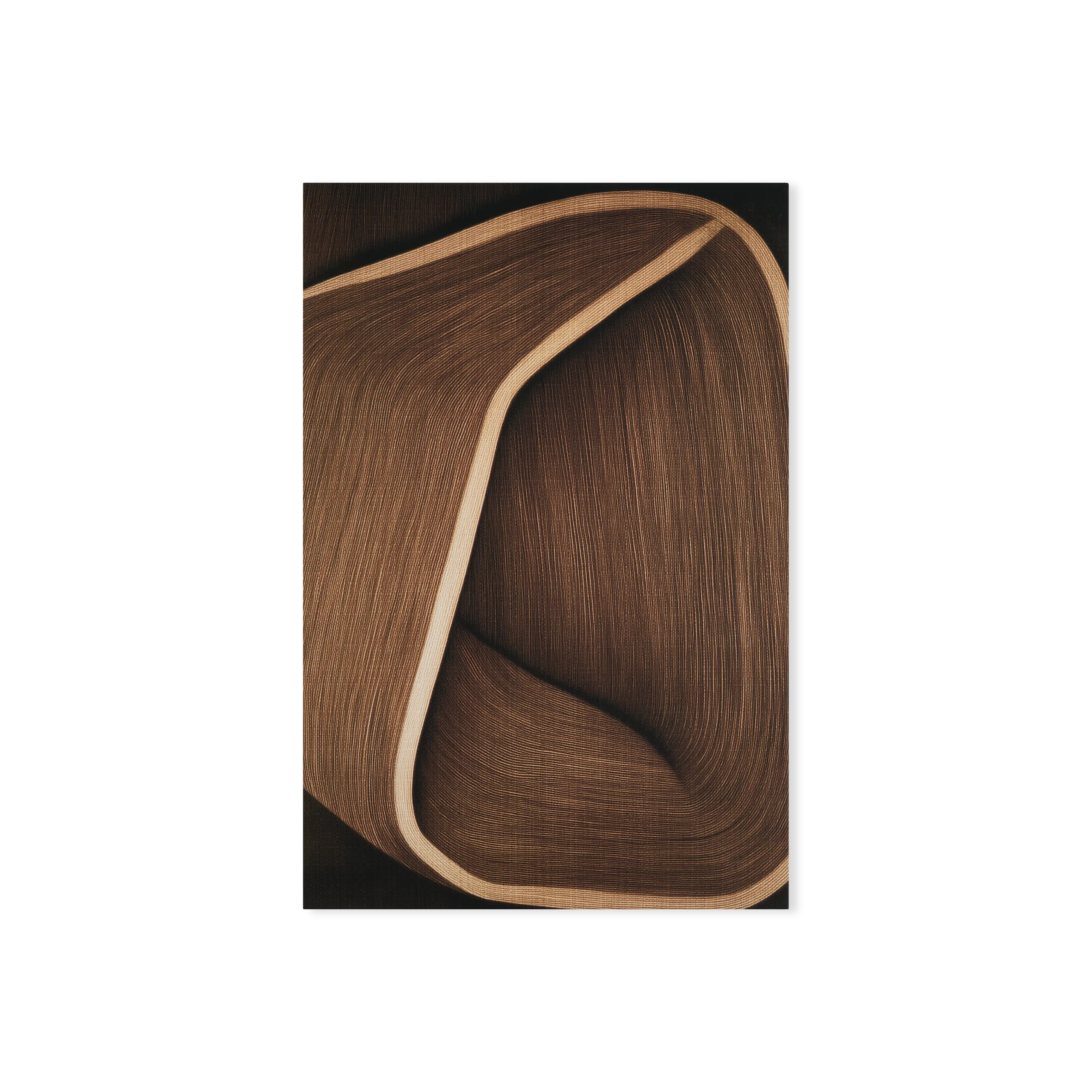 Caramel Lines I - Modern Abstract Print