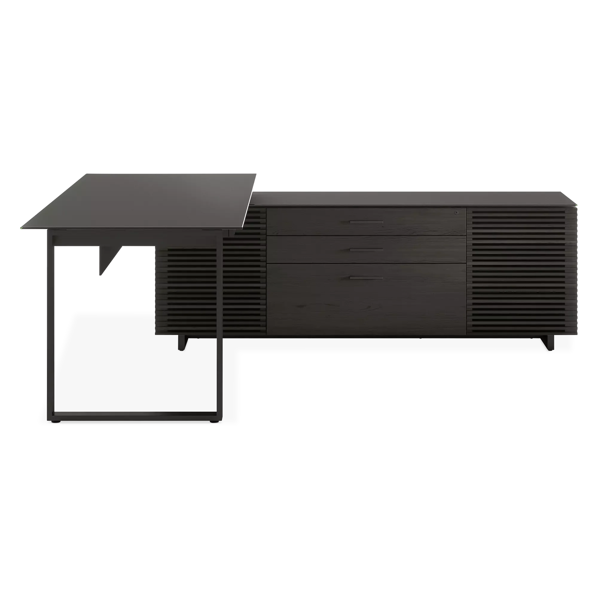 Corridor Office 6531 - Modular Wood and Tempered Glass Desk by BDI - Image 3