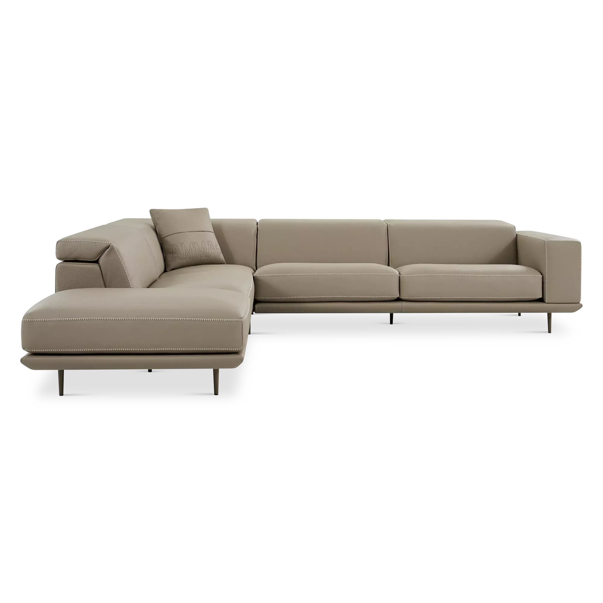 Denny - Sectional Sofa in Leather by Gamma - Image 2