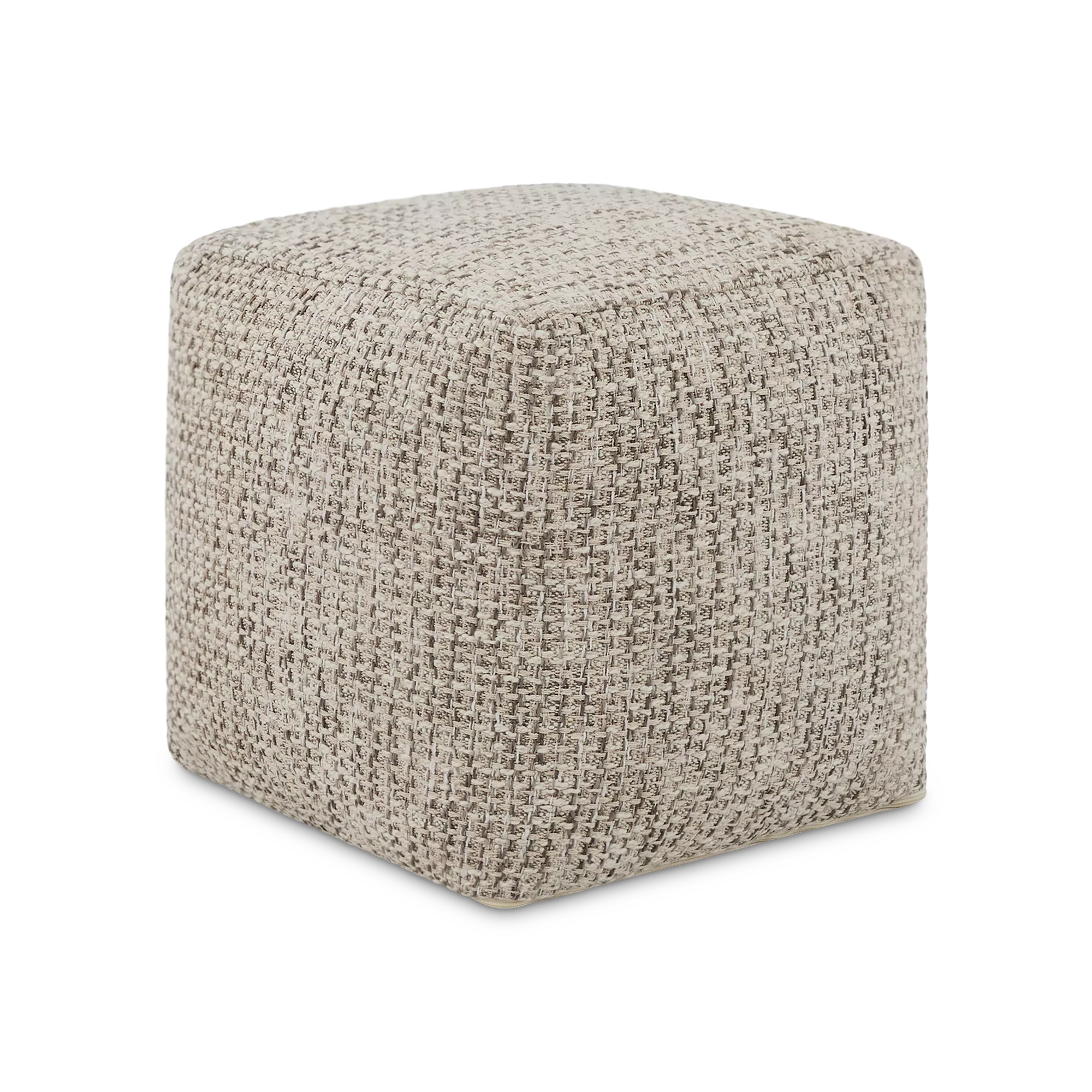 Elkader - Chunky Woven Cotton Pouf