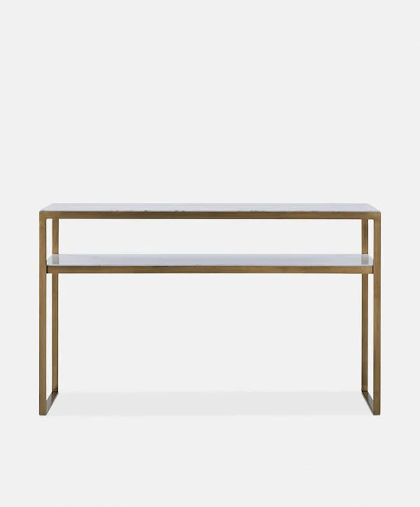 Evert - Marble and Antique Brass Console