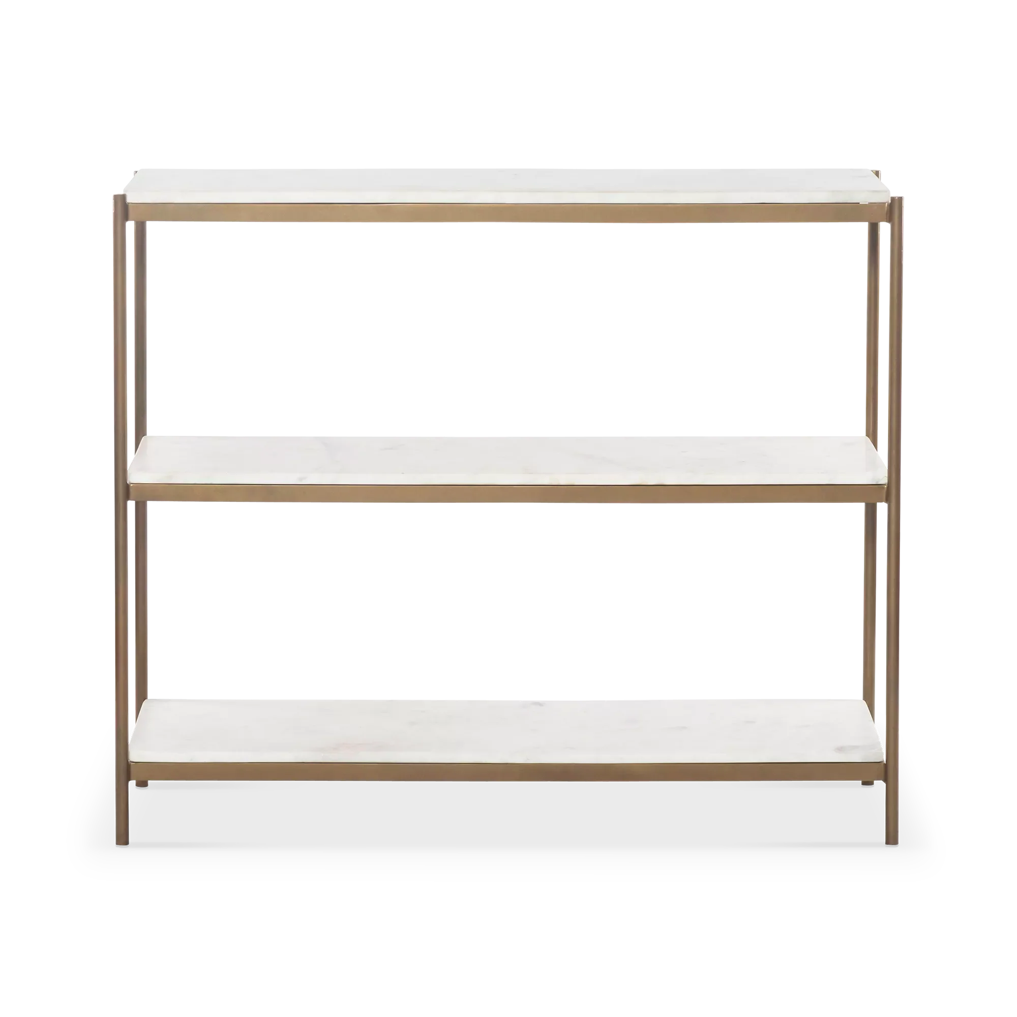 Felix - Antique Brass and Marble Console by Four Hands