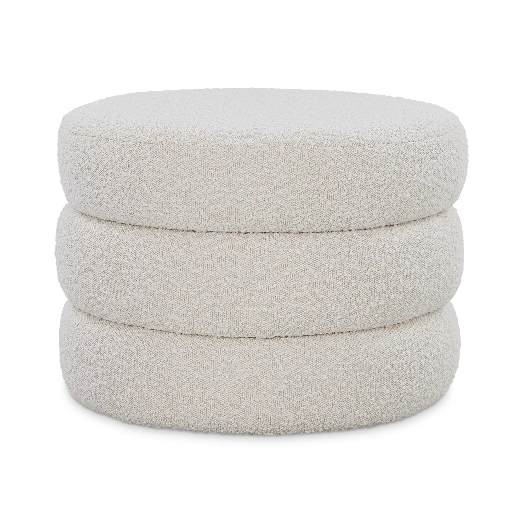 Fiel - Bouclé Fabric Upholstered Pouf