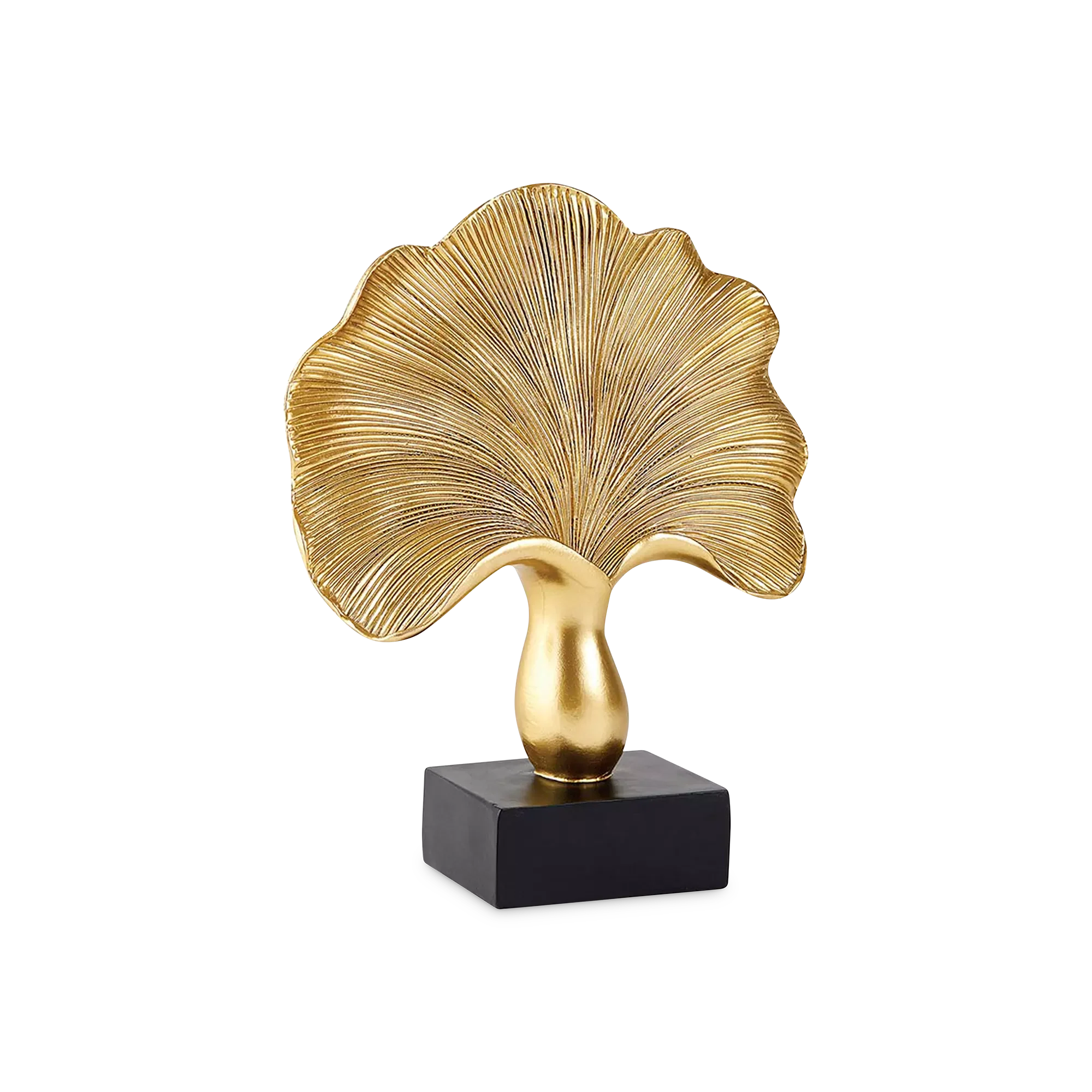 Floriane - golden flower decorative sculpture