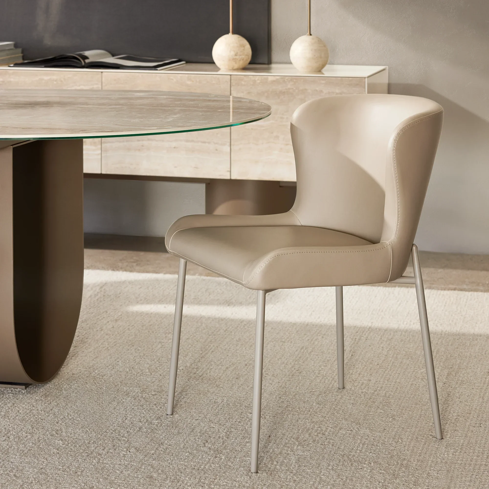 Glam - Faux Leather Dining Chair - Image 3