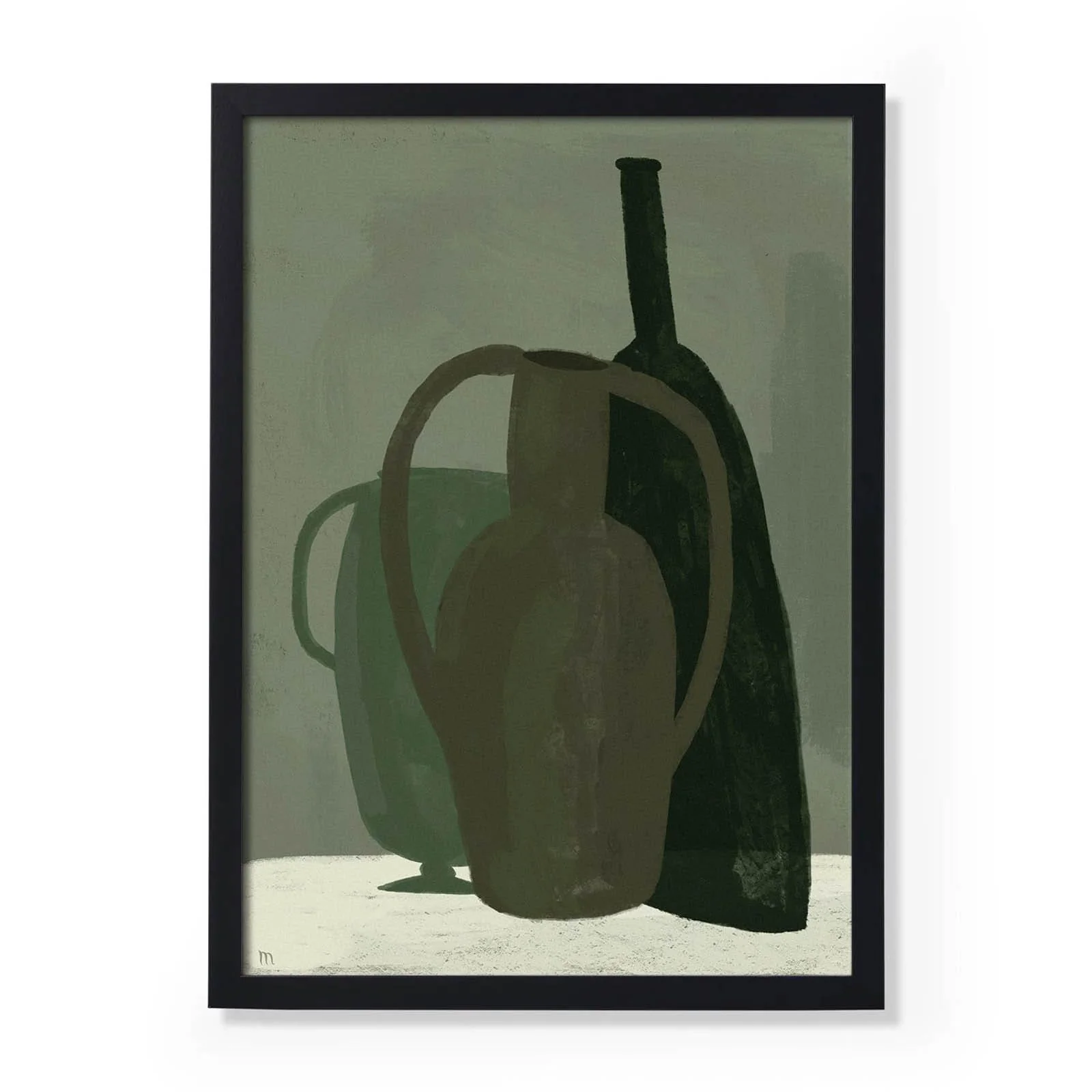 Green Pottery Print