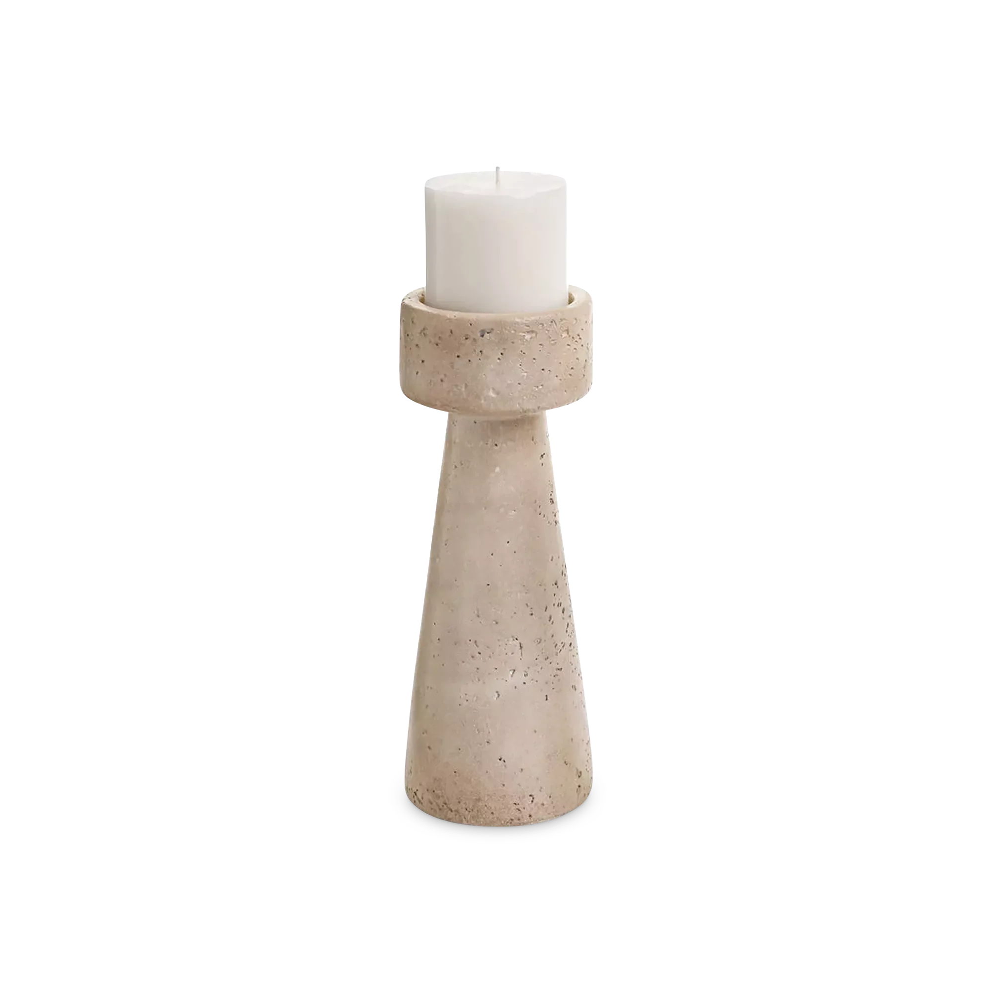 Mantra - travertine-effect candleholder - Image 2