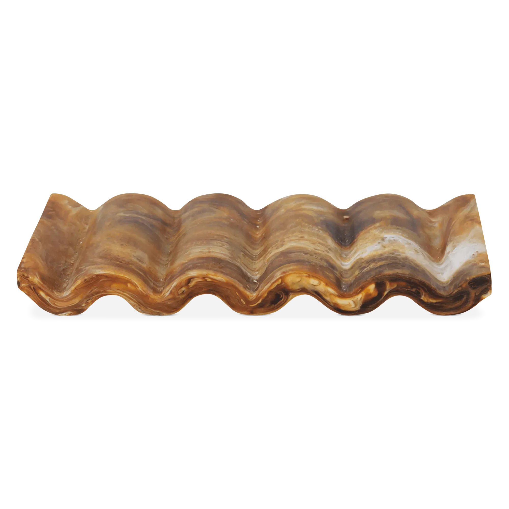 Mist - Sculpted Marble-Effect Resin Soap Dish