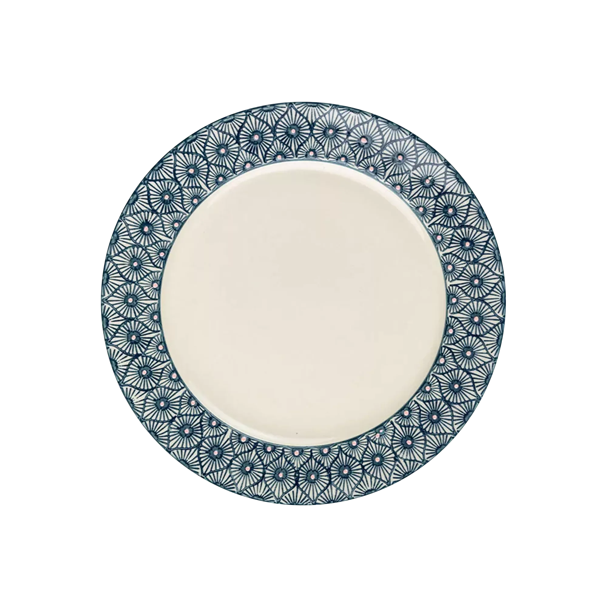 Mix - blue stoneware dinner plate