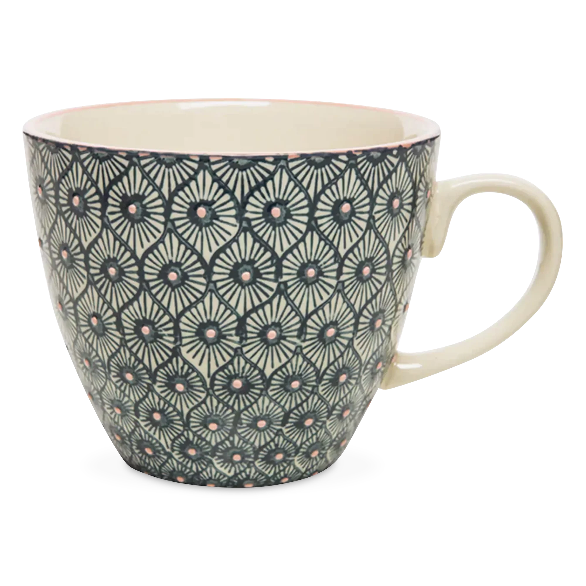 Mix - ceramic latte cup with colorful patterns