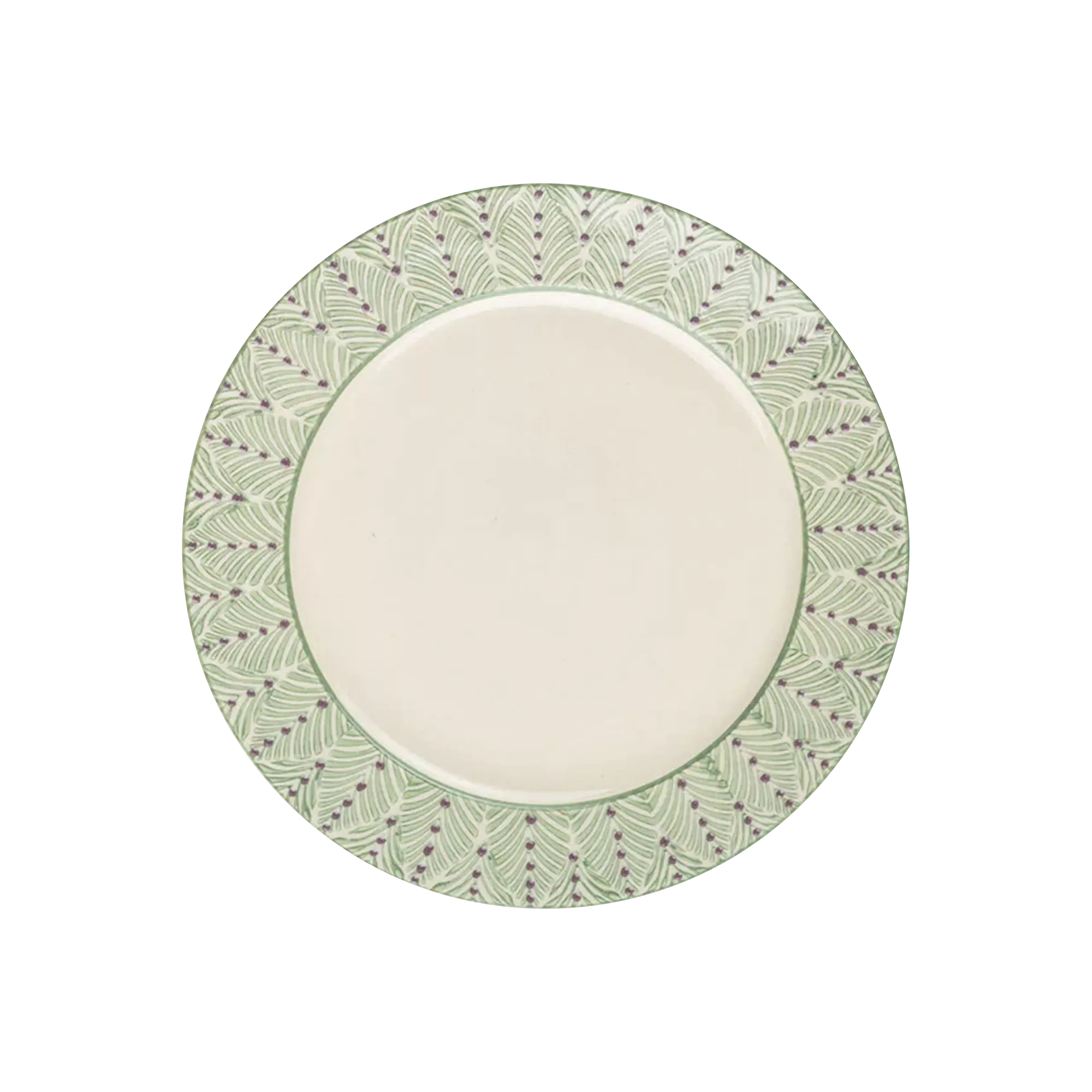 Mix - green stoneware dinner plate