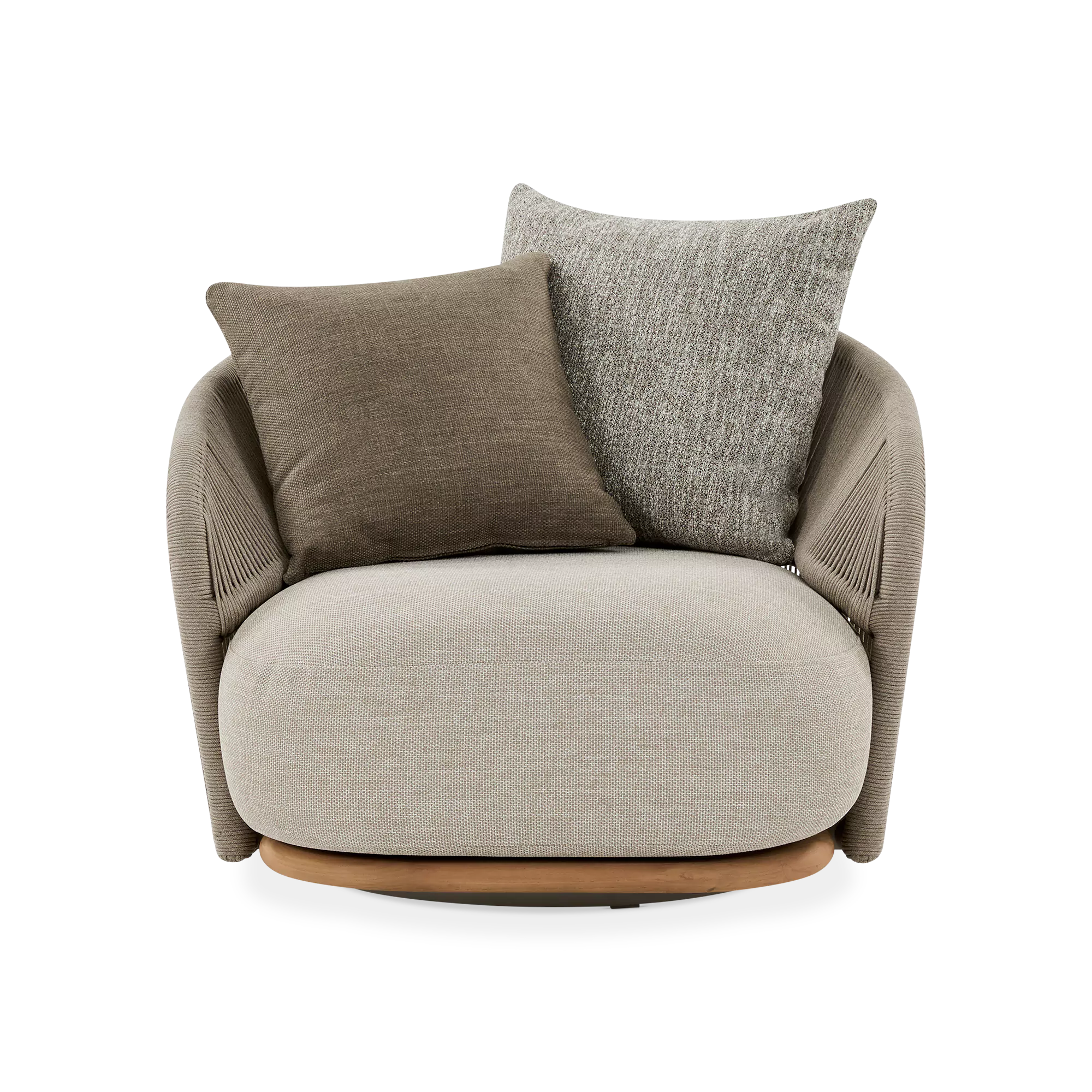 Muscade - Outdoor Swivel Lounge Chair in Rope