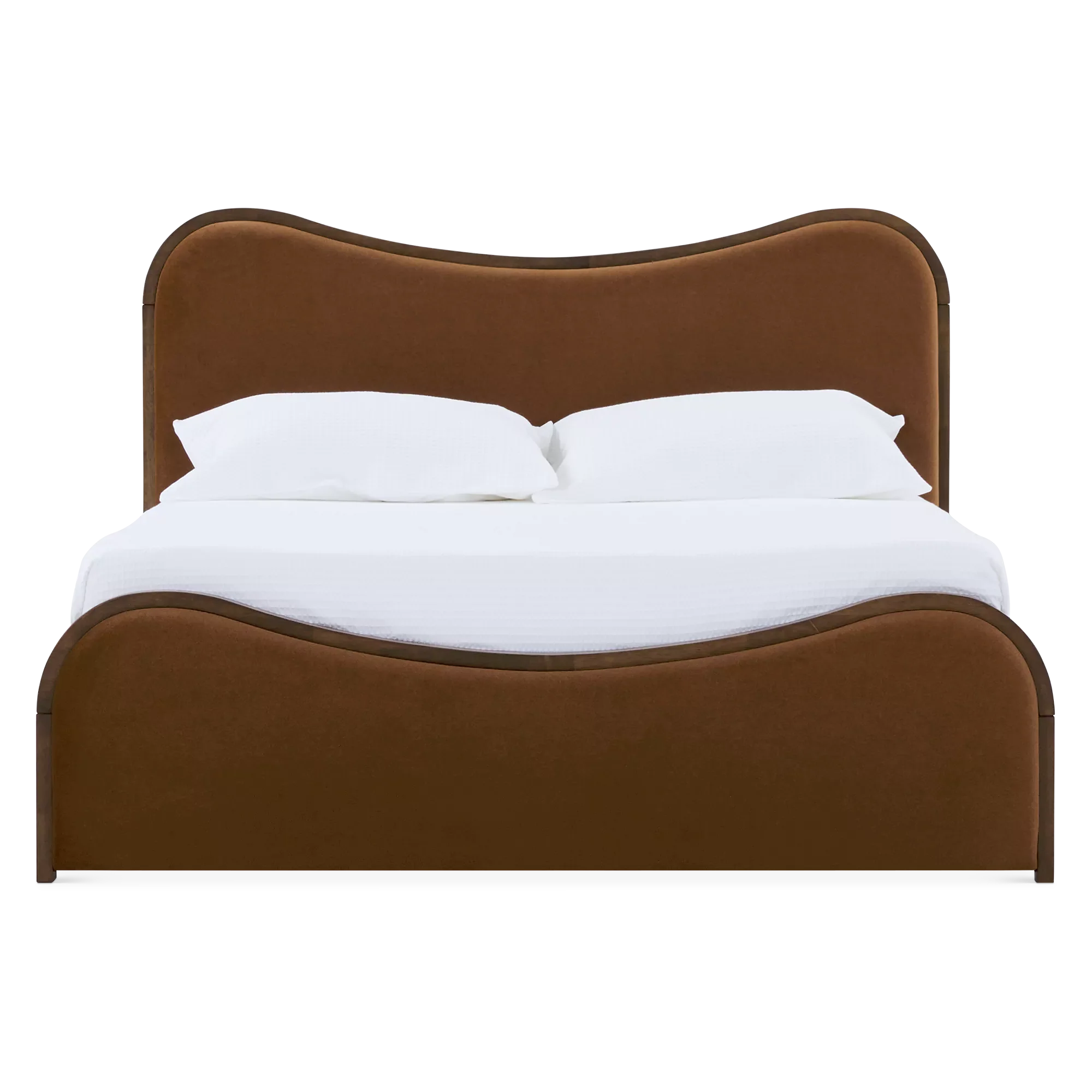 Oda - Modern Wood and Fabric Bed - Image 2