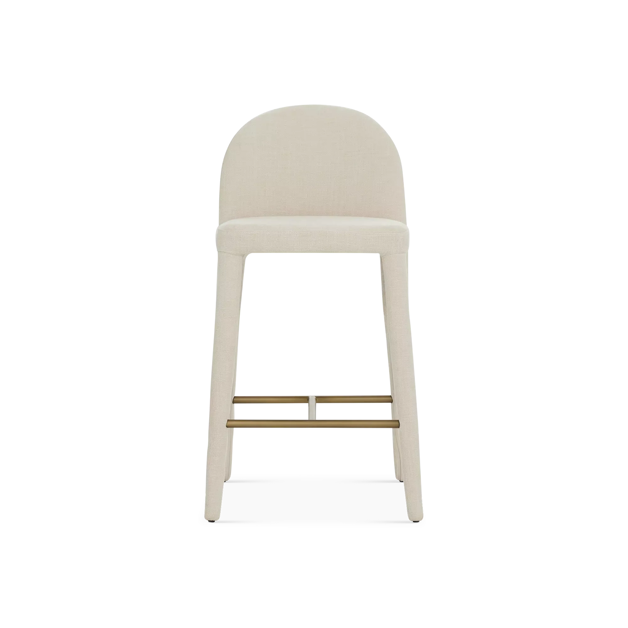 Oliver - Velvet and Gold Metal Stool - Image 3