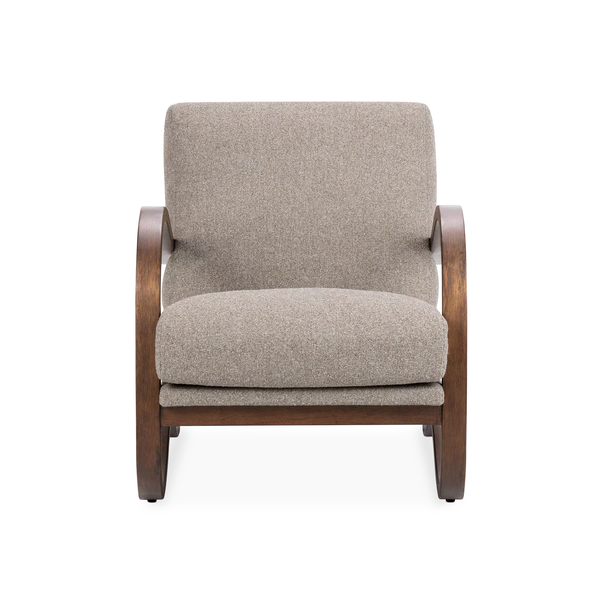 Paxon - Wood Veneer and Fabric Armchair by Four Hands | Maison Corbeil