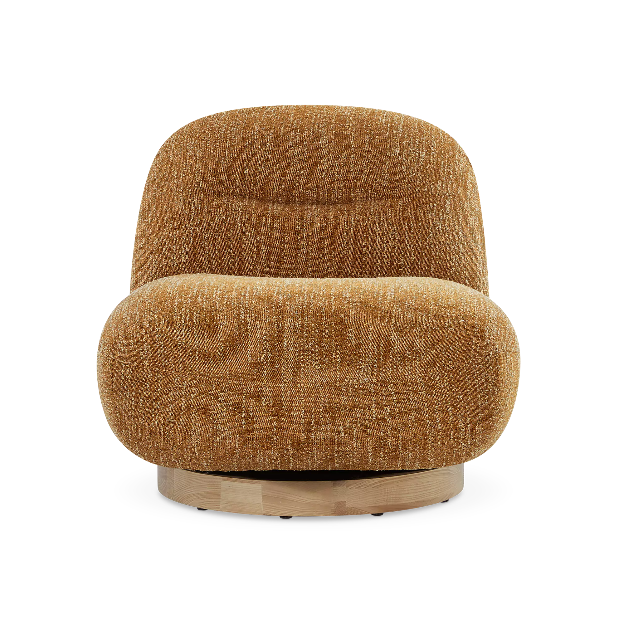Pence - Bouclé Fabric Upholstered Swivel Chair - Image 2