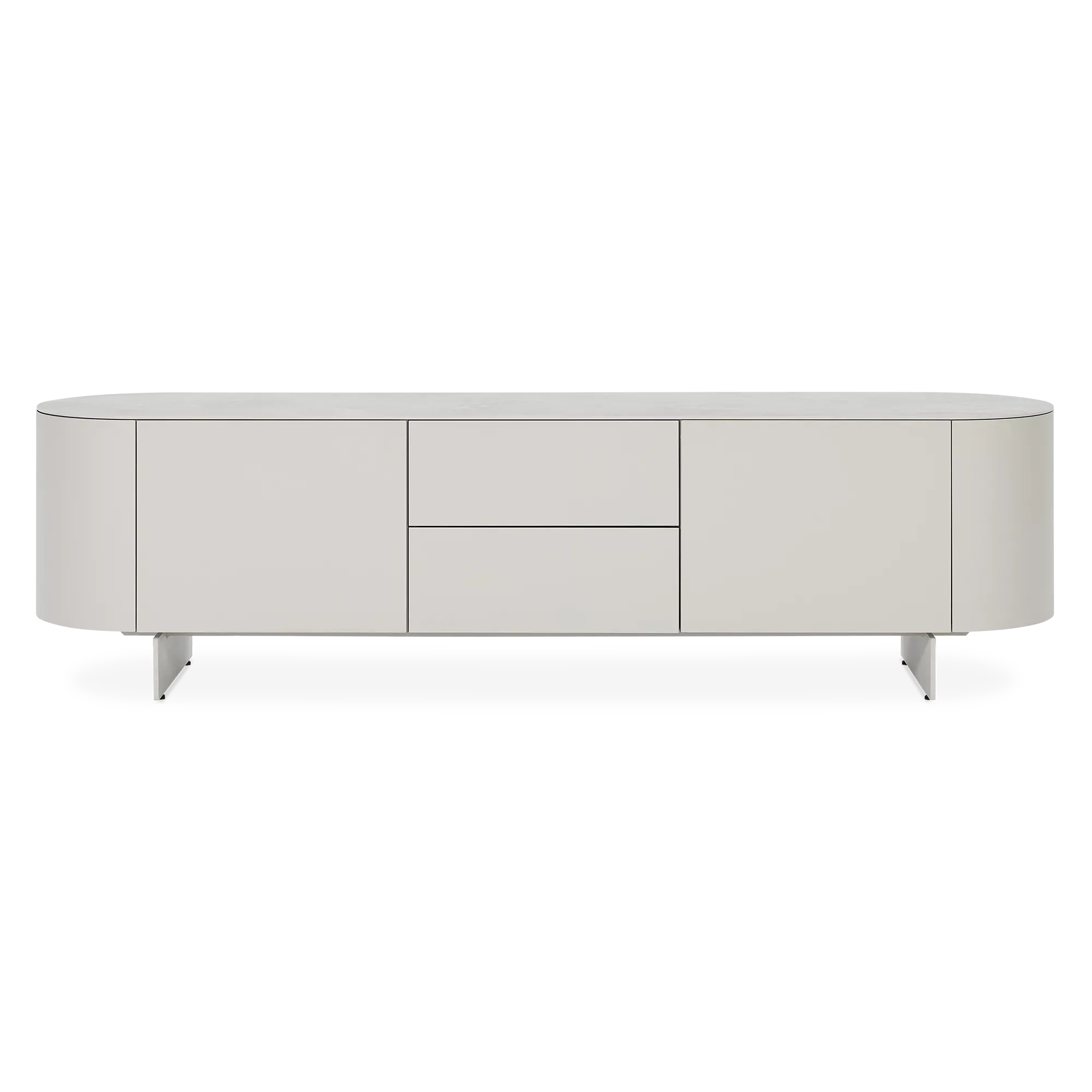 Raundo - Metal TV Stand with Ceramic Top