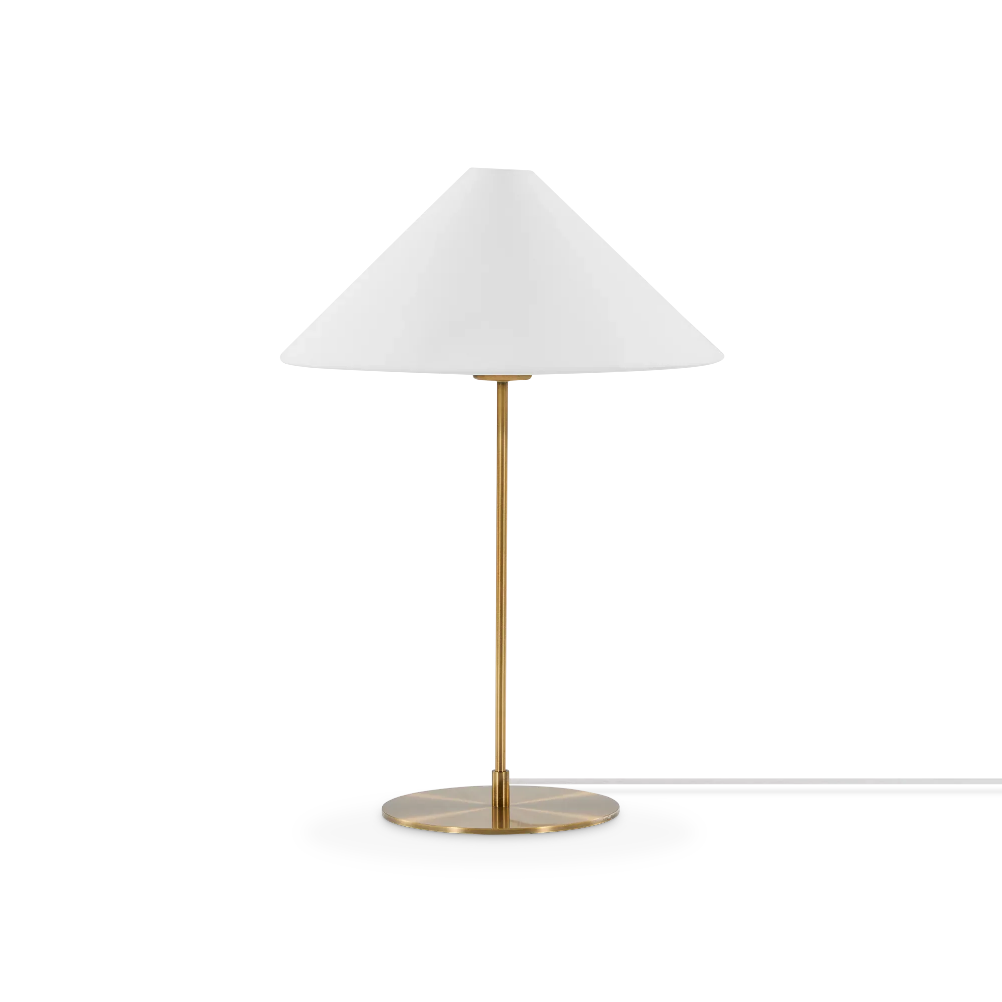 Reina - Brass Table Lamp with White Shade