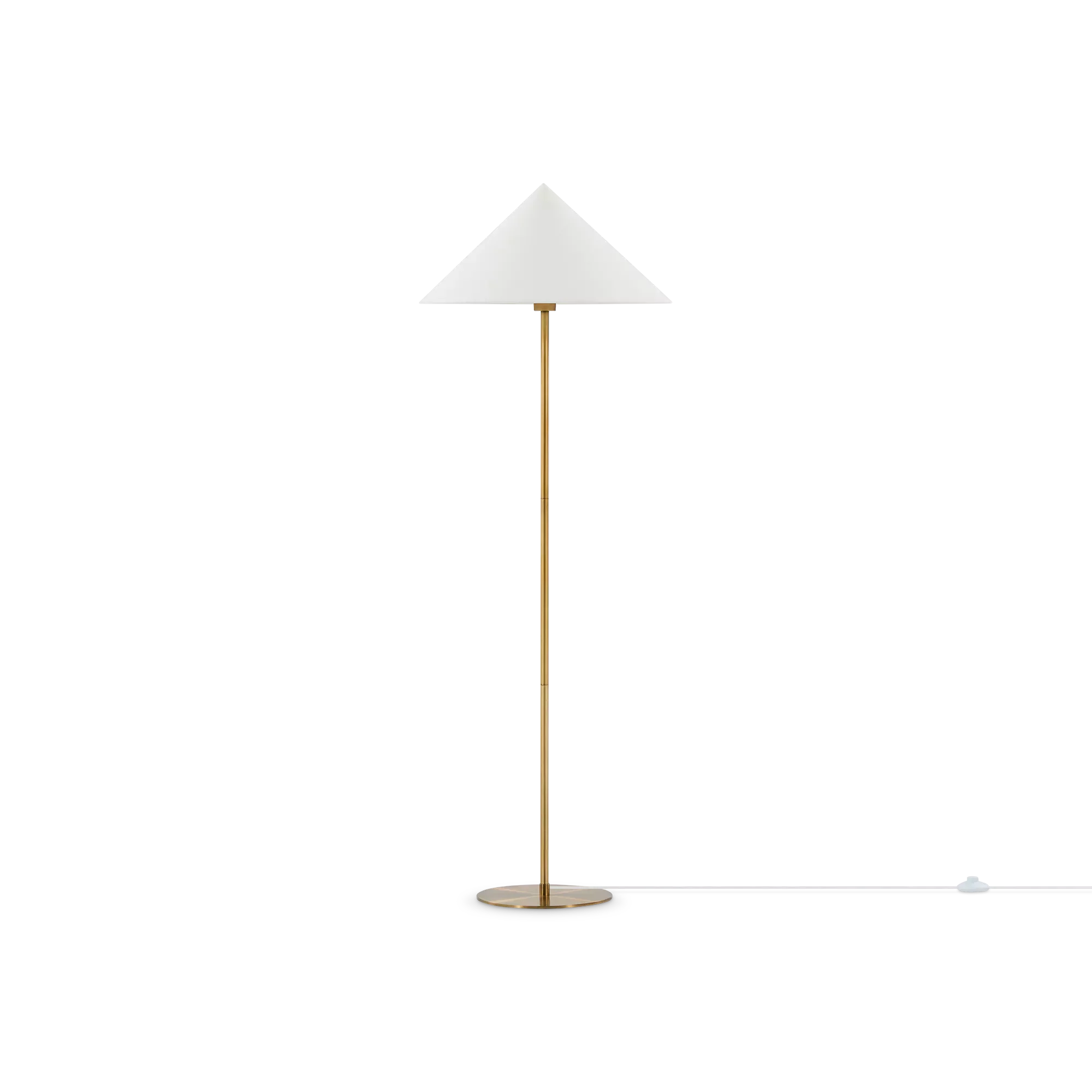 Roy - Brass Floor Lamp with Fabric Shade