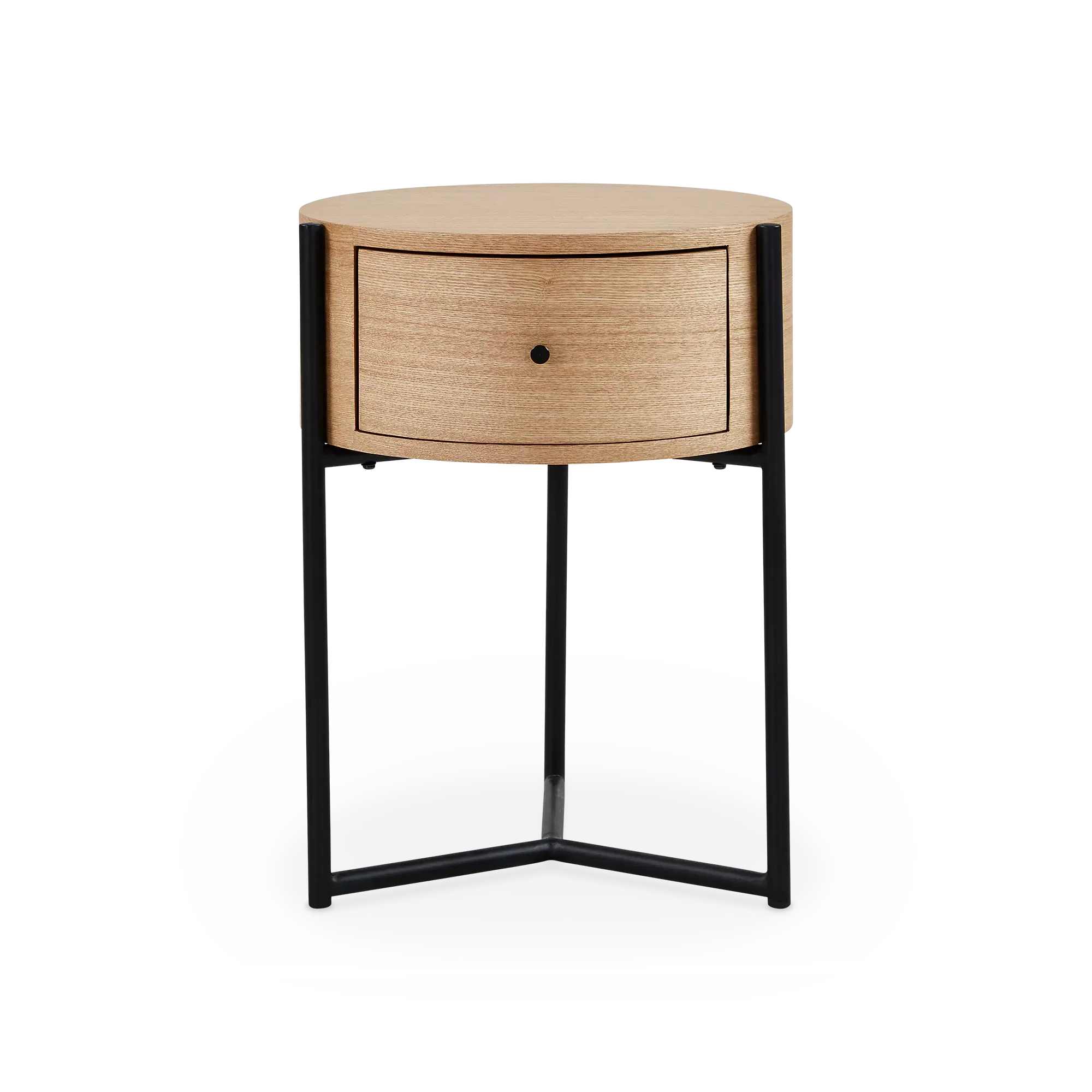 Saha - Ash Wood Round Side Table