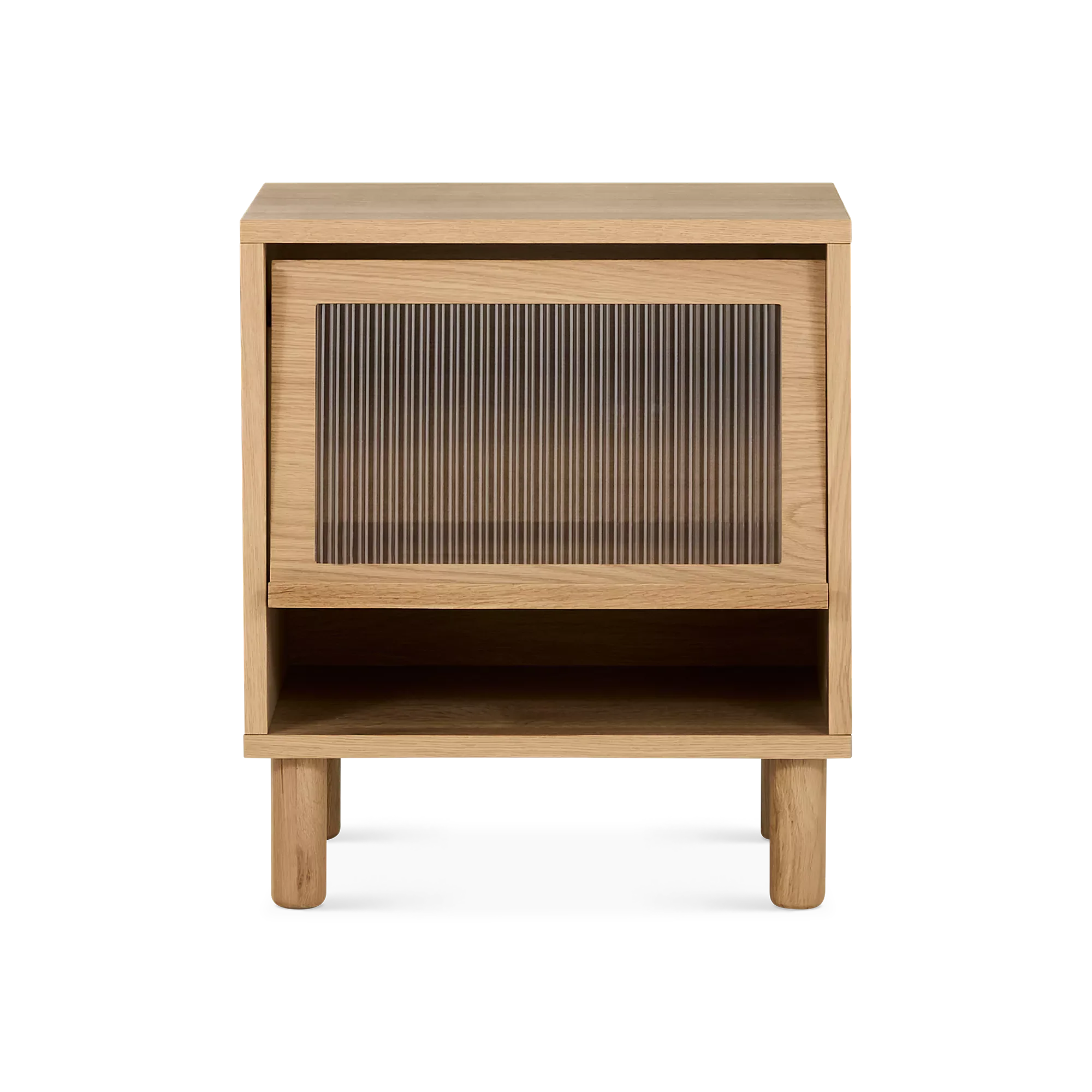 Sami - Oak Nightstand with Glass Door