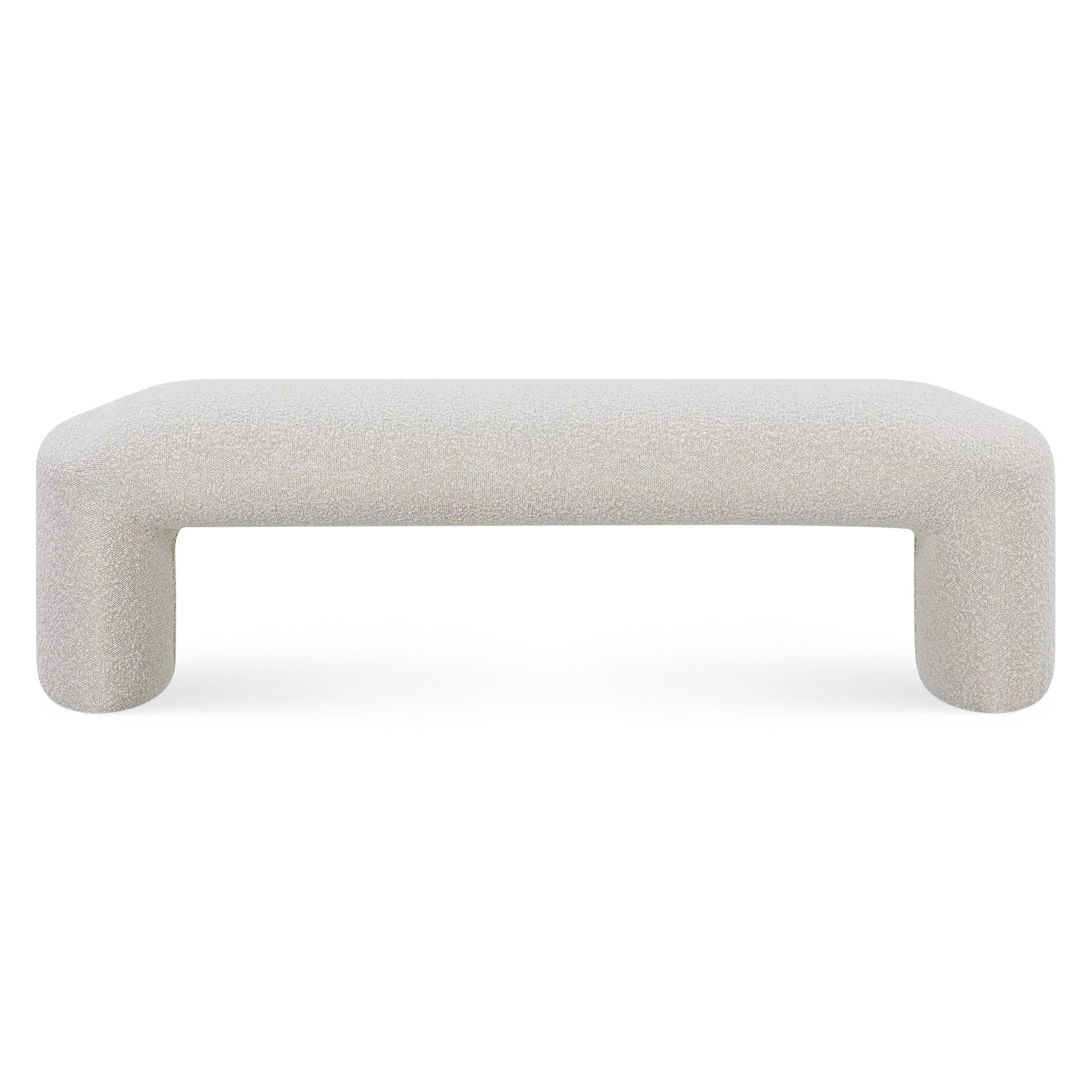 Shaun - Padded Bouclé Fabric Bench