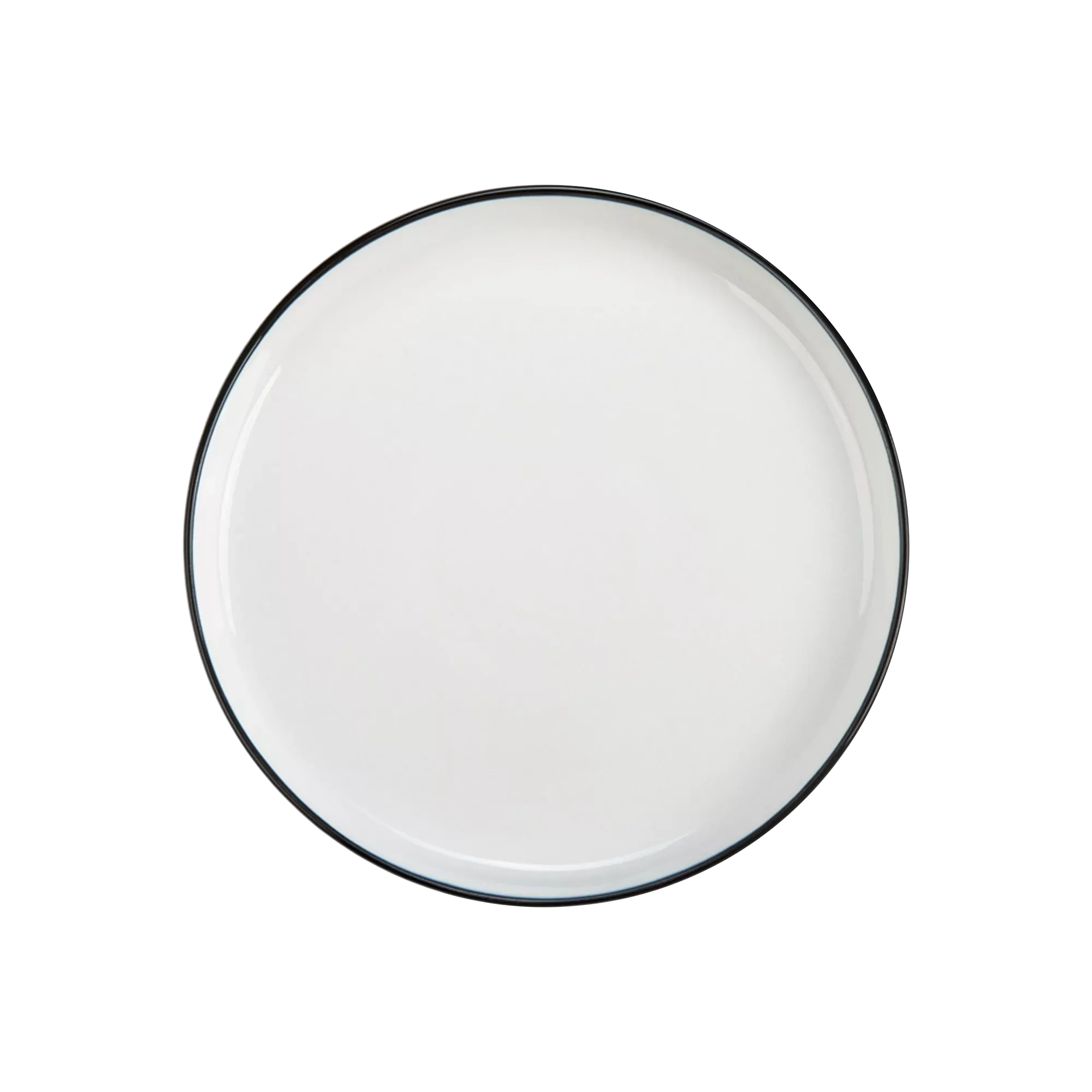 Silhouette - White Porcelain Dinner Plate