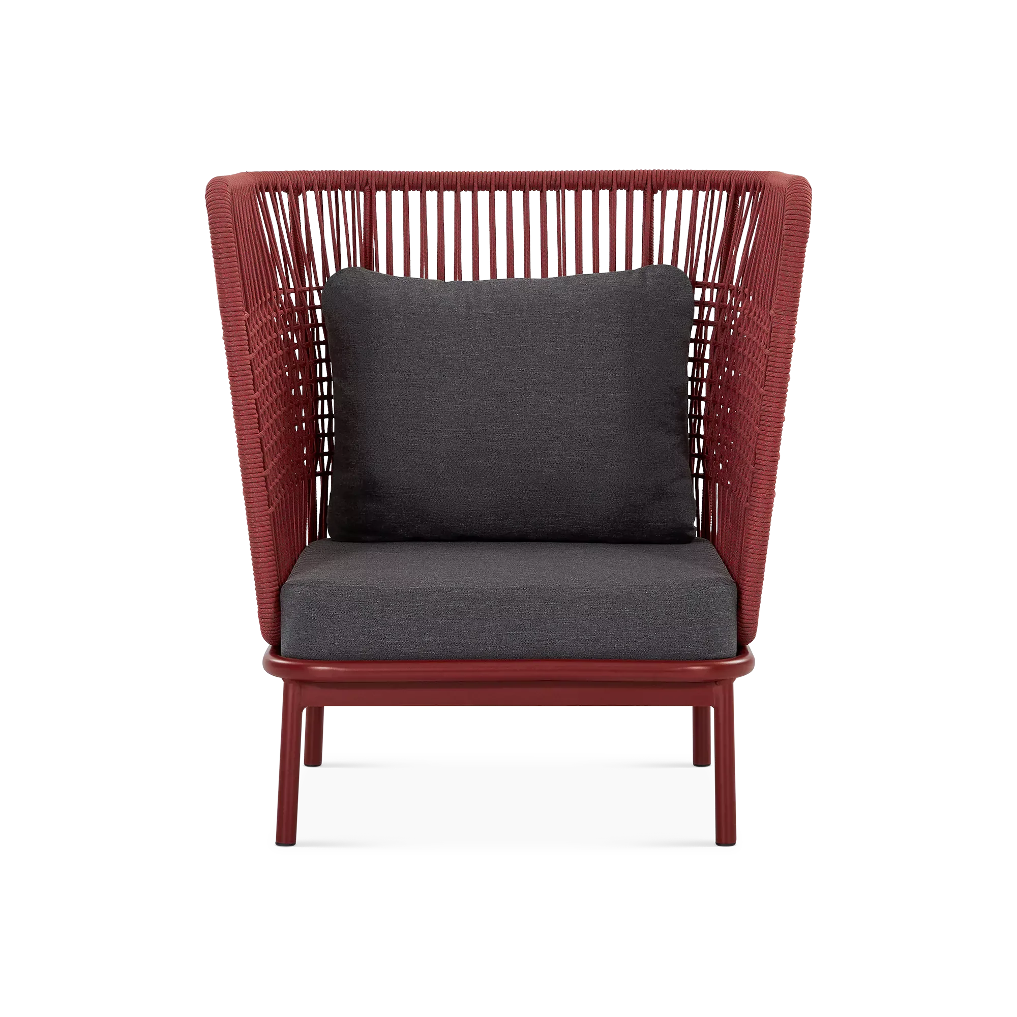 Sorbet - Outdoor High Back Lounge Chair in Rope - Image 2