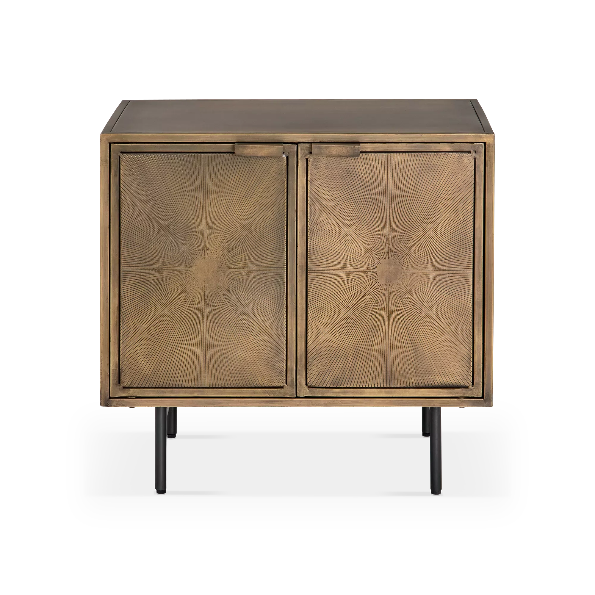Sunburst - Antique Brass Nightstand