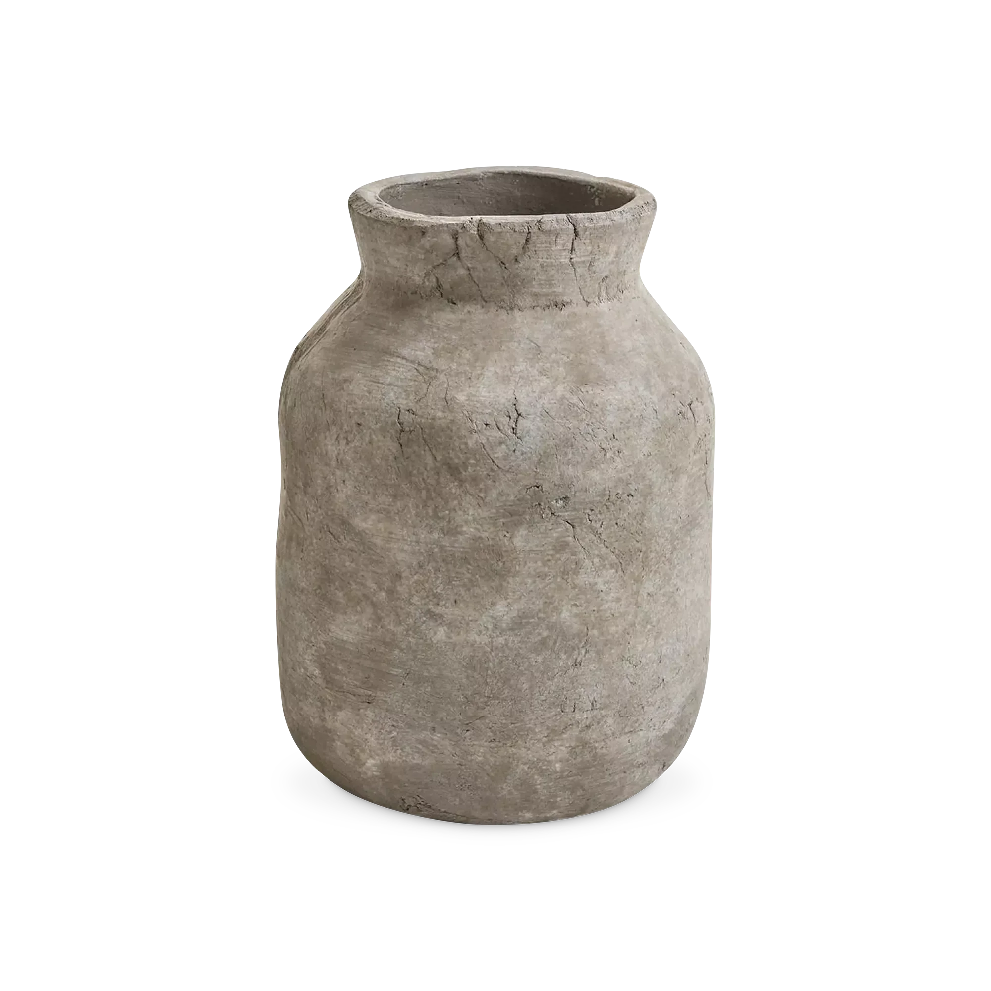 Éther - Grey Terracotta Decorative Vase