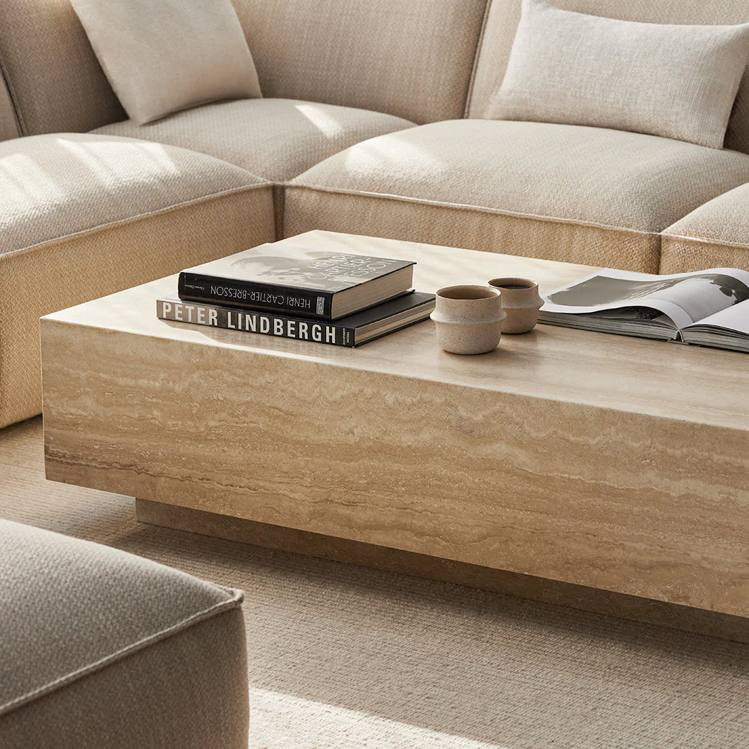Traveri - Travertine Coffee Table - Image 2