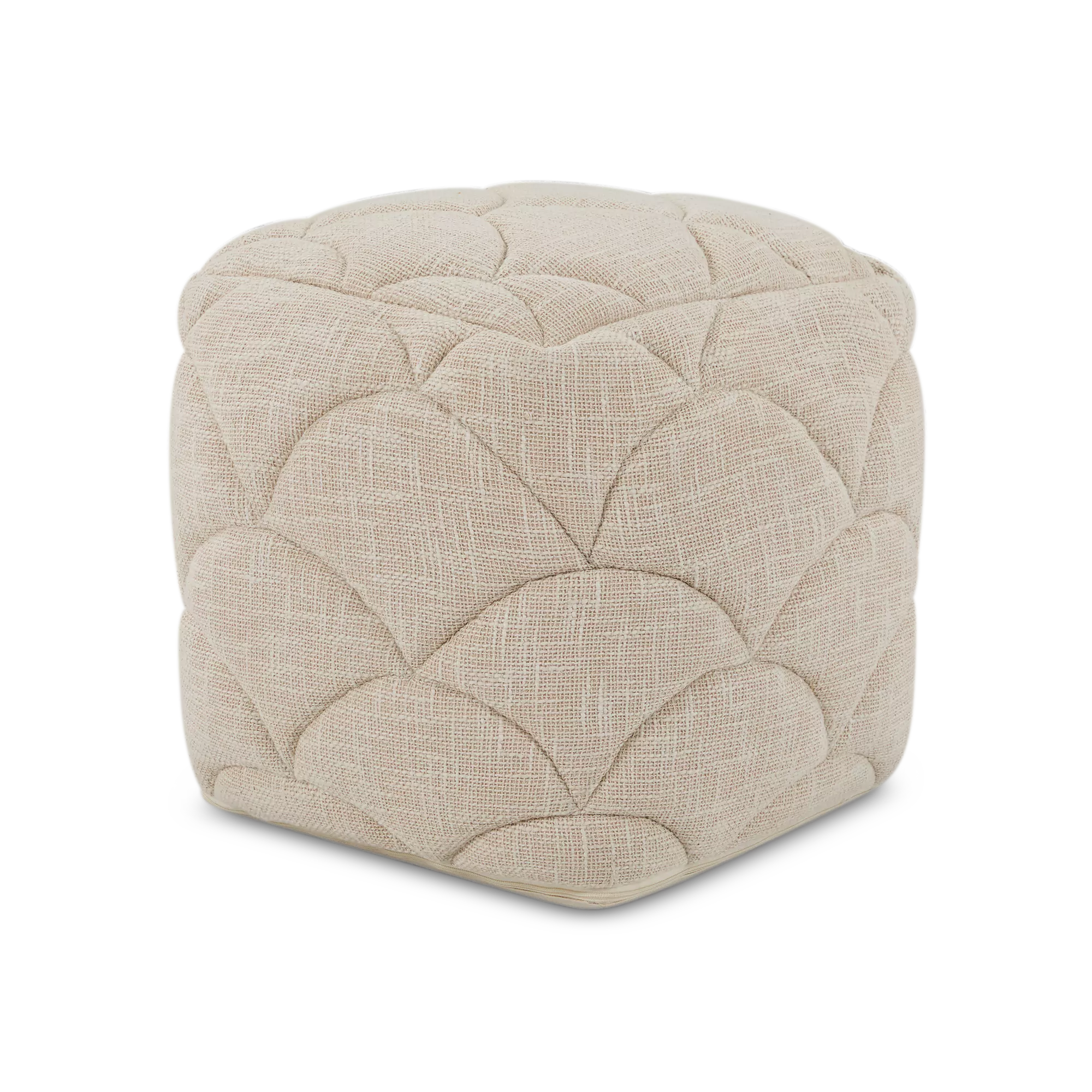 Tuscaro - Textured Cotton Cube Pouf