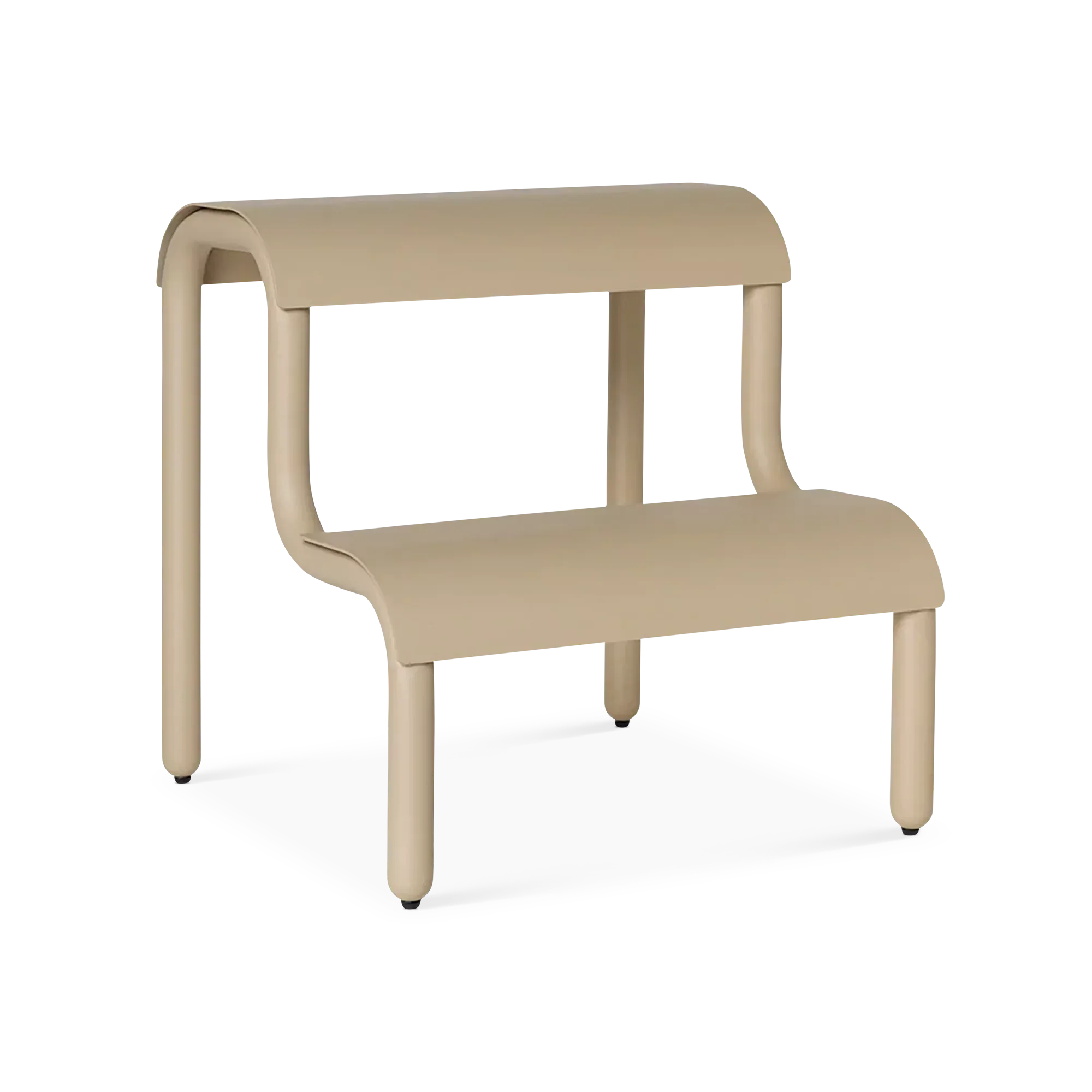 Up - escabeau design en métal beige