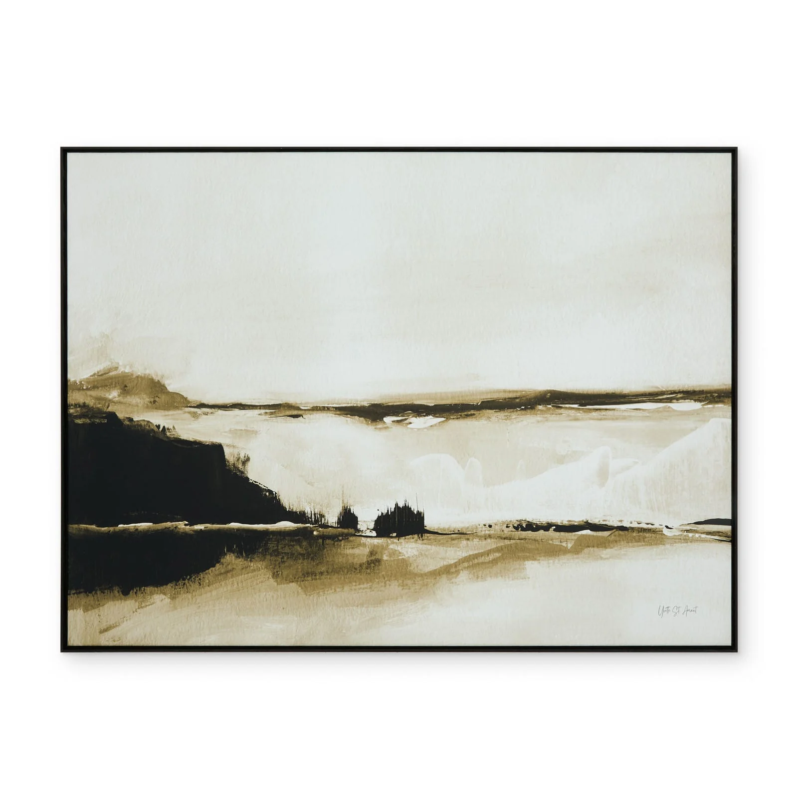 Vintage Landscape Mountainside painting