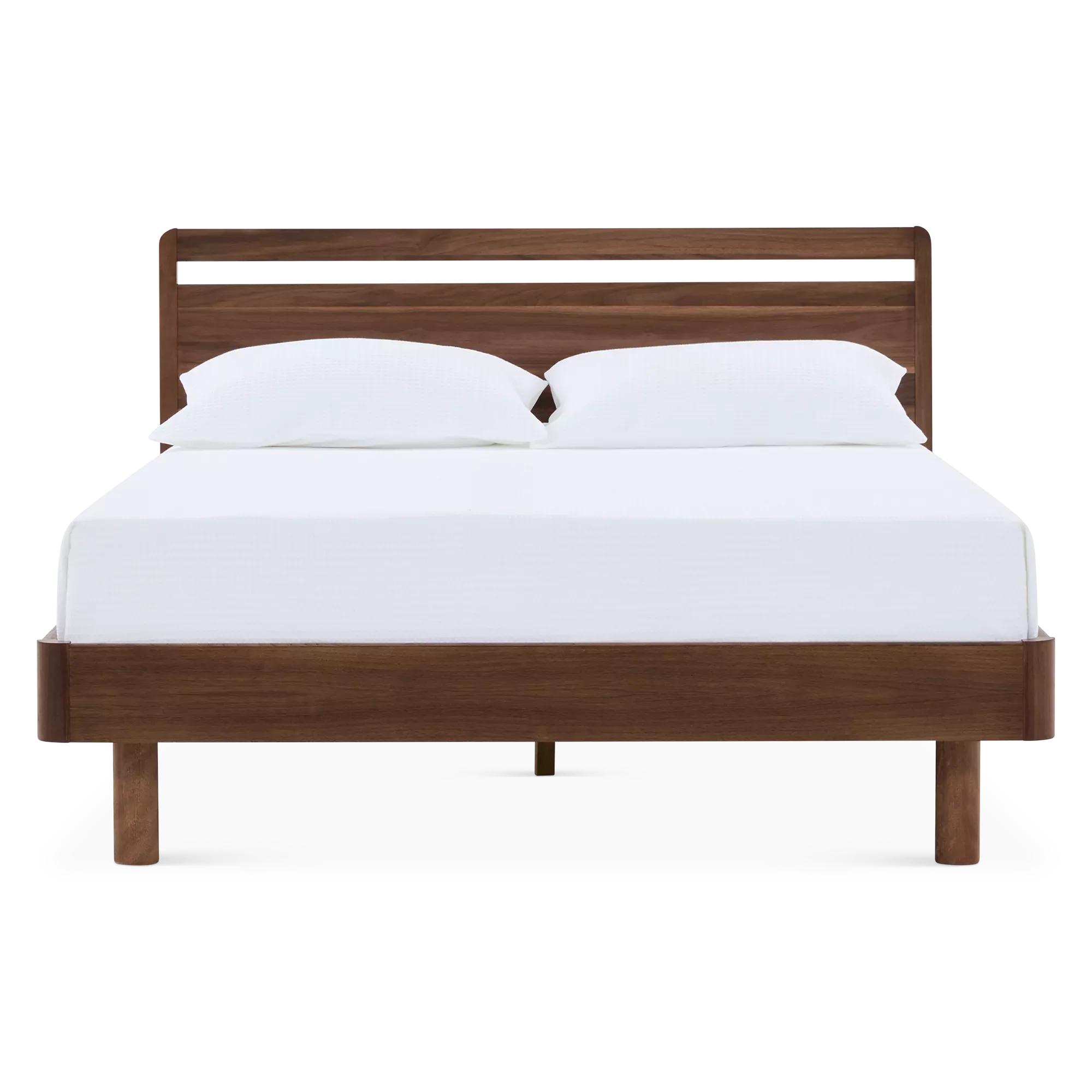 Vista - Smoked Walnut Wood Bed by Mobican