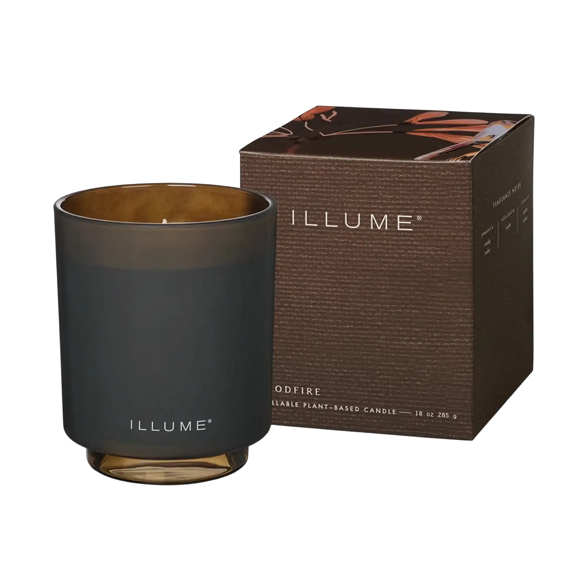 Woodfire - Illume Candle in Frosted Glass Jar